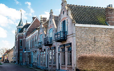 A view of houses in Willemstad, Netherlands A view of houses in Willemstad, Netherlands